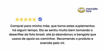 Avaliação 5 estrelas de cliente no Mercado Livre