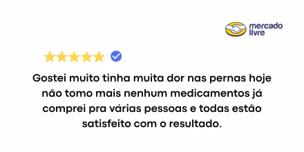 Avaliação 5 estrelas de cliente Desenflex no Mercado Livre