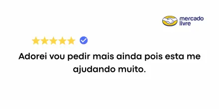 Print de avaliação 5 estrelas de cliente sobre o Desenflex no Mercado Livre