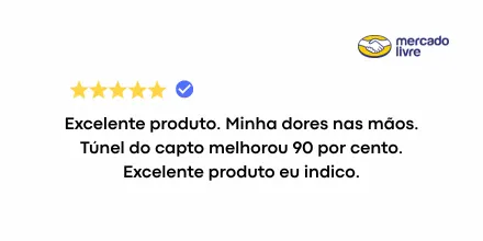 Print de avaliação 5 estrelas de cliente sobre o Desenflex no Mercado Livre
