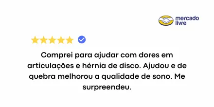 Print de avaliação 5 estrelas de cliente sobre o Desenflex no Mercado Livre